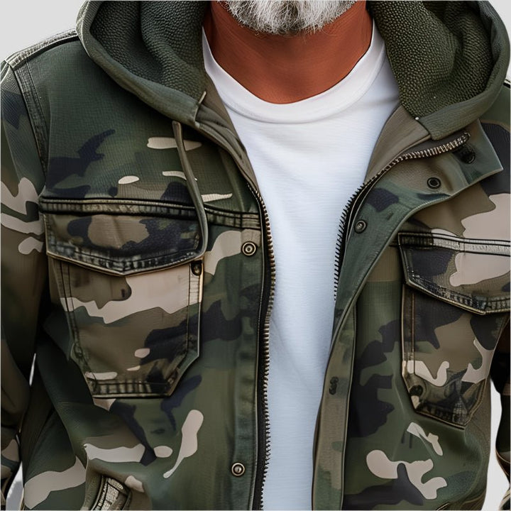 Herren-Kapuzenjacke im Camouflage-Look – Bruno