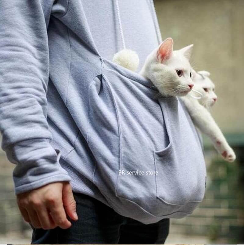 Comfortable Hoodie with Cat Pocket - CozyPurr