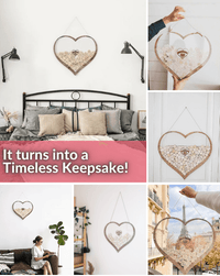 Heart-shaped wooden guestbook – Memoro