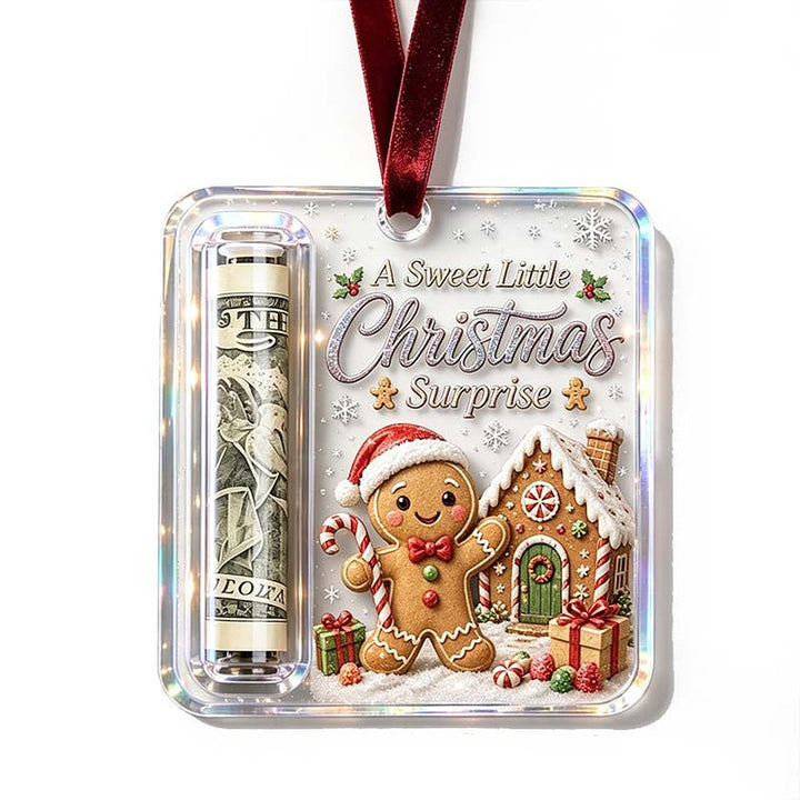 Weihnachtsanhänger Geldhalter - Clear Acrylic Hanger for Rolled Bills 20