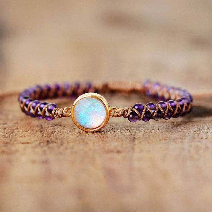 Amethyst-Opal Yoga Armband – Aurielle