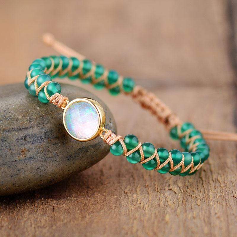 Amethyst-Opal Yoga Armband – Aurielle