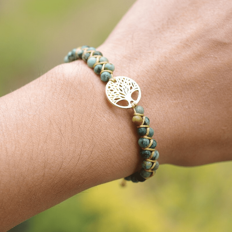 Tree of Life Bracelet with African Jasper – Auralyn