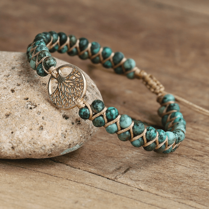 Tree of Life Bracelet with African Jasper – Auralyn