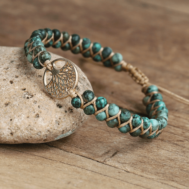 Tree of Life Bracelet with African Jasper – Auralyn