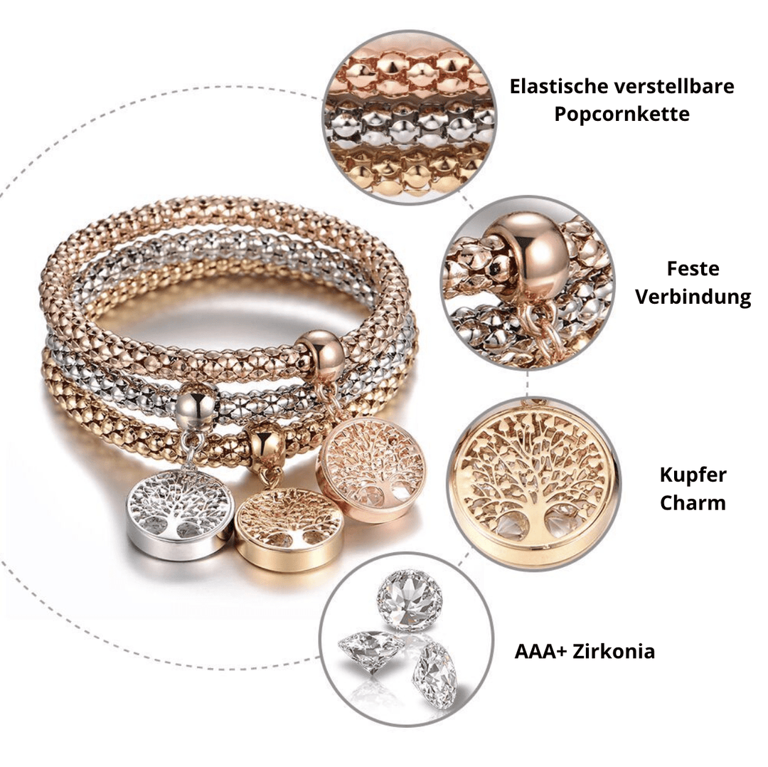 Baum-des-Lebens-armbåndsett (3-delt) – Liora