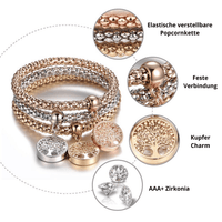Baum-des-Lebens-armbåndsett (3-delt) – Liora