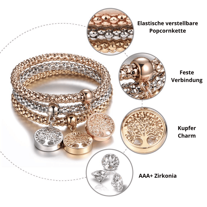 Baum-des-Lebens-armbåndsett (3-delt) – Liora