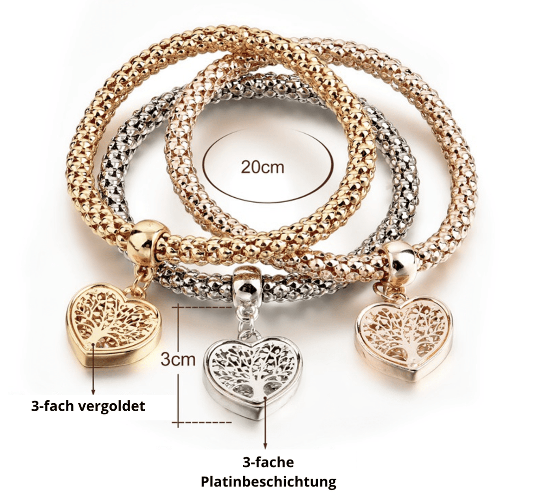 Baum-des-Lebens-armbåndsett (3-delt) – Liora