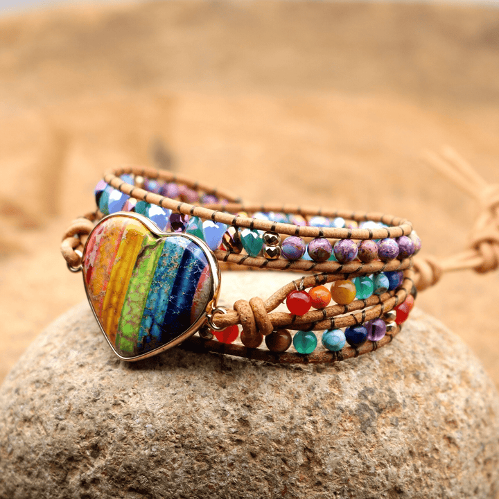 Chakra Heart Wrap Bracelet – Liora