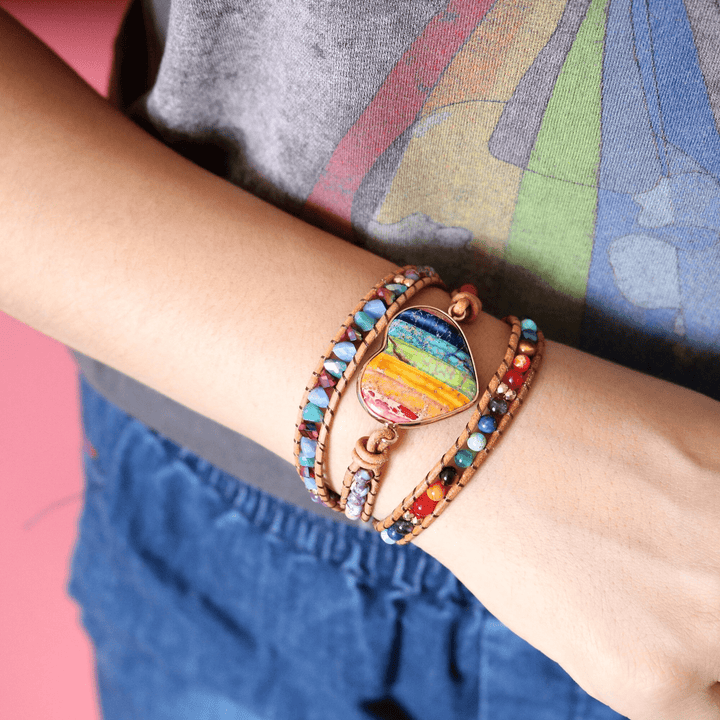 Chakra Heart Wrap Bracelet – Liora