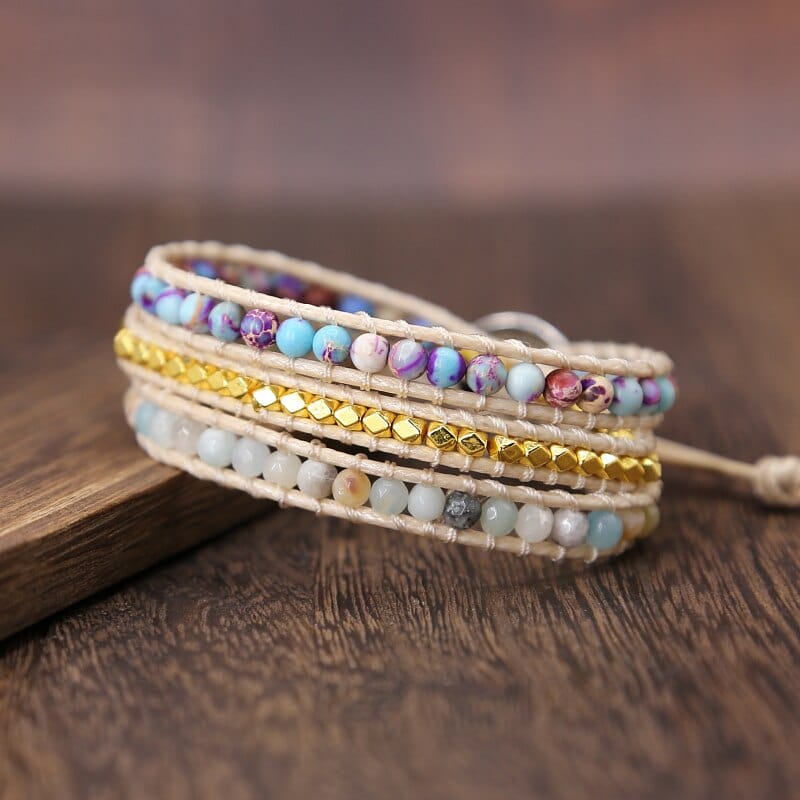 Essentielle Jaspis-Wickelarmband – Amarilis