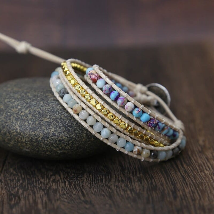 Essentielle Jaspis-Wickelarmband – Amarilis