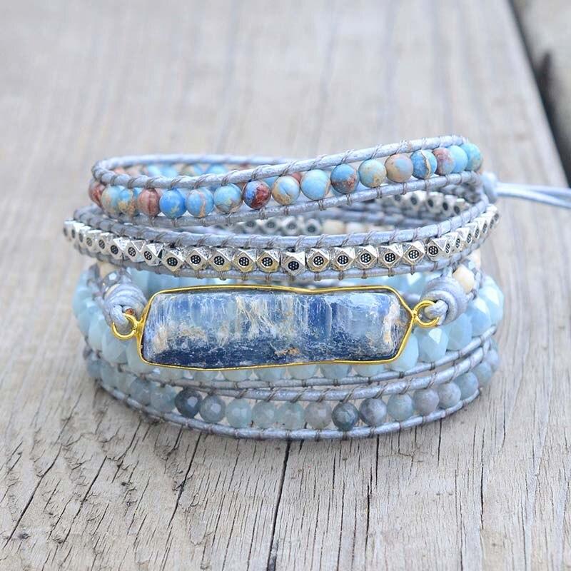 Healing Blue Topaz Wrap Bracelet – Aurina