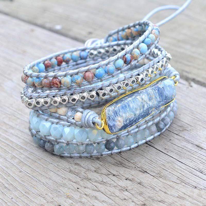 Healing Blue Topaz Wrap Bracelet – Aurina