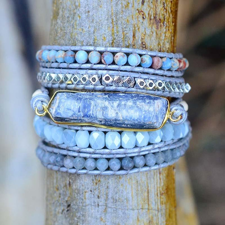 Healing Blue Topaz Wrap Bracelet – Aurina