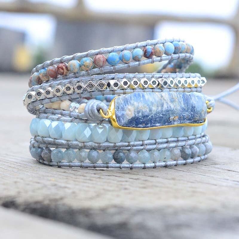 Healing Blue Topaz Wrap Bracelet – Aurina