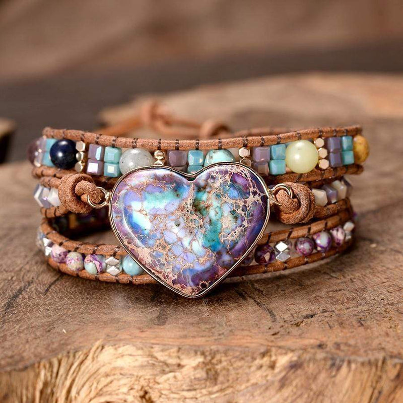 Healing Jasper Heart Wrap Bracelet – Amaris