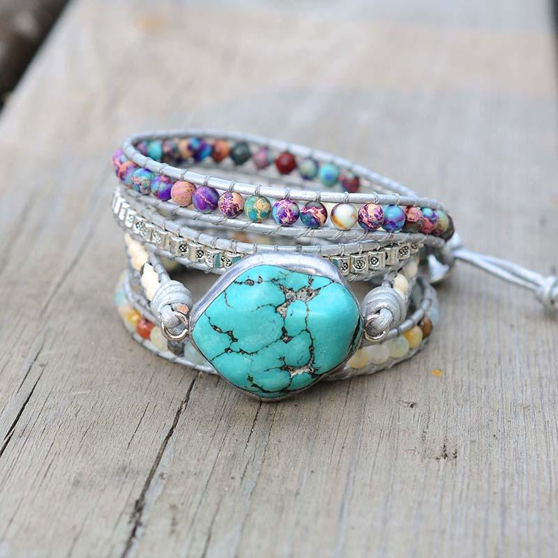 Healing Turquoise Wrap Bracelet – Amara