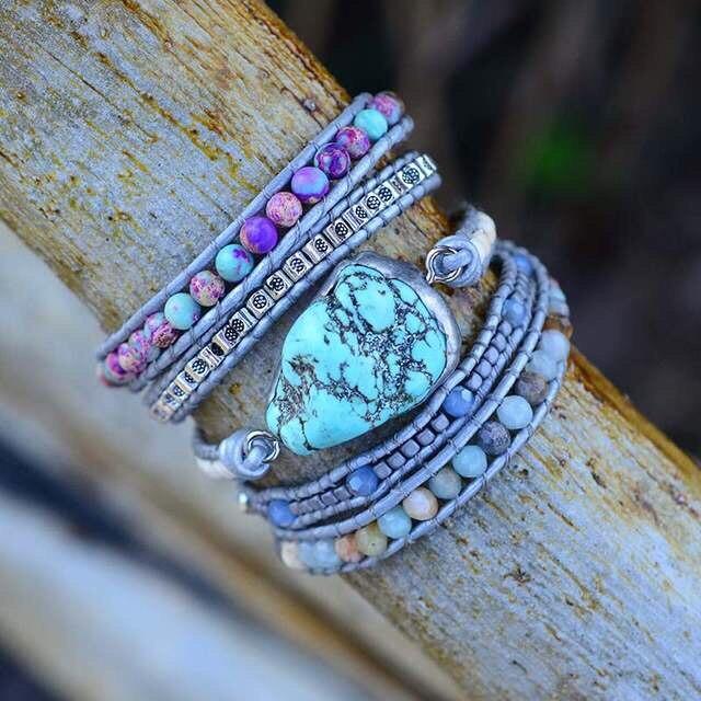 Healing Turquoise Wrap Bracelet – Amara