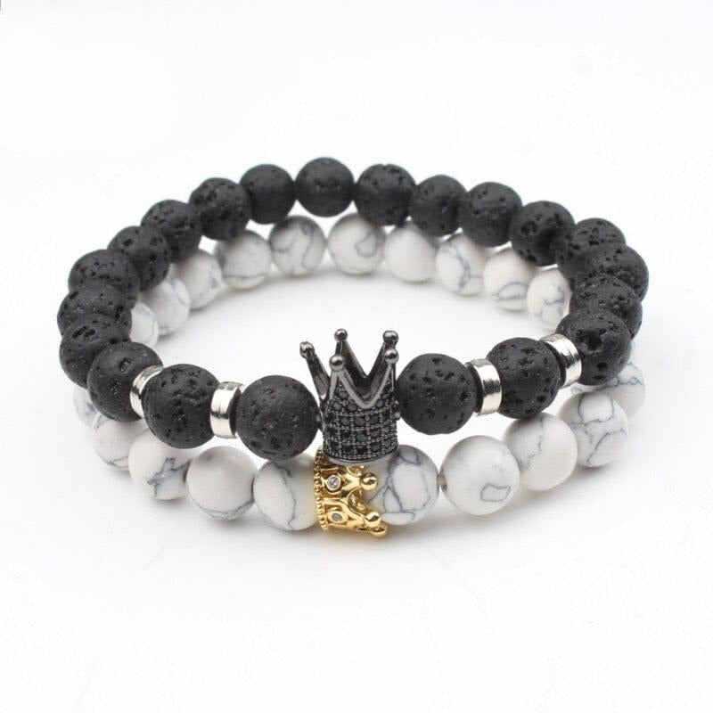 King & Queen Partner Bracelet Set – Calix
