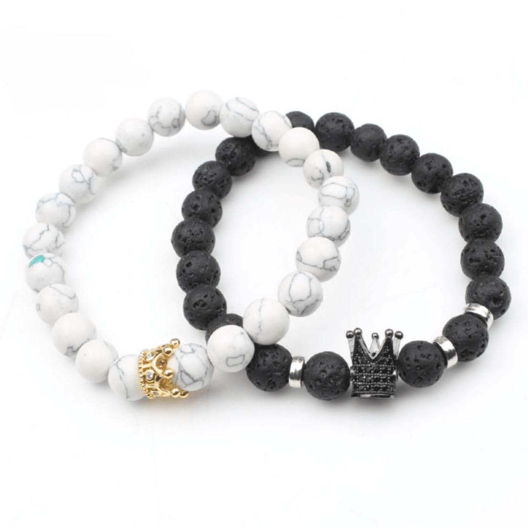 King & Queen Partner Bracelet Set – Calix