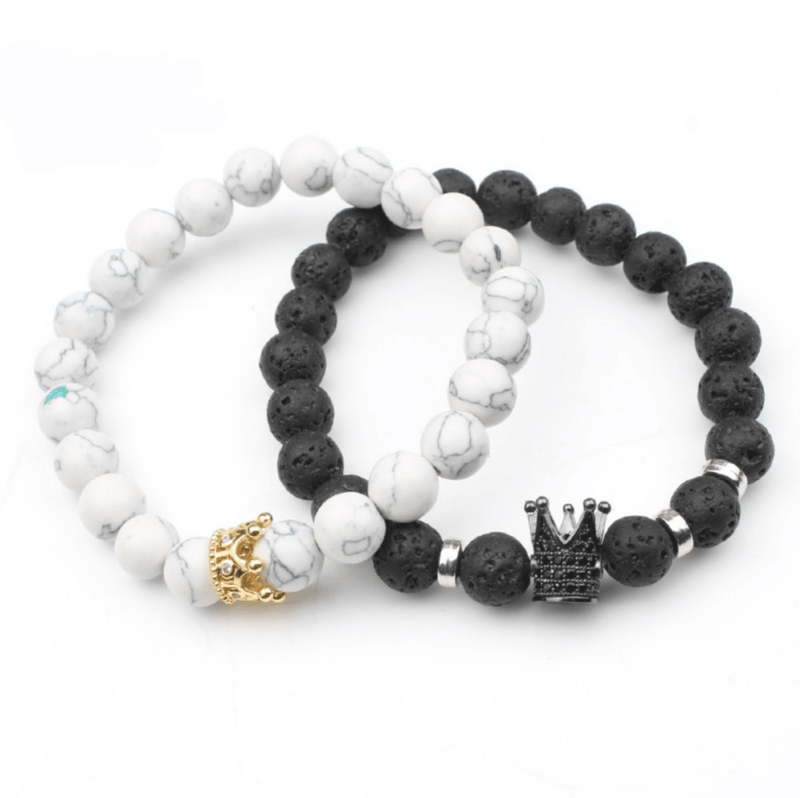 King & Queen Partner Bracelet Set – Calix