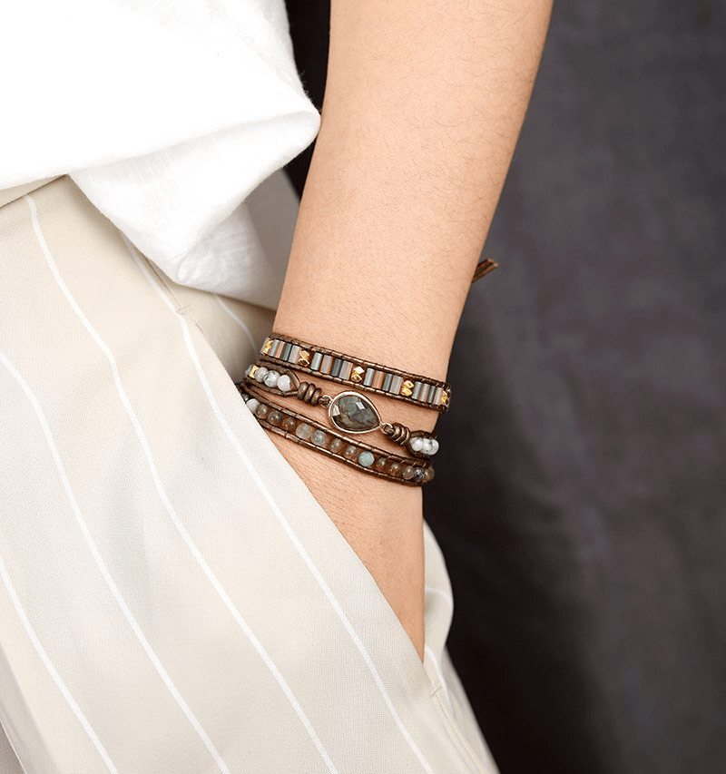 Protective Labradorite Wrap Bracelet – Sylvana