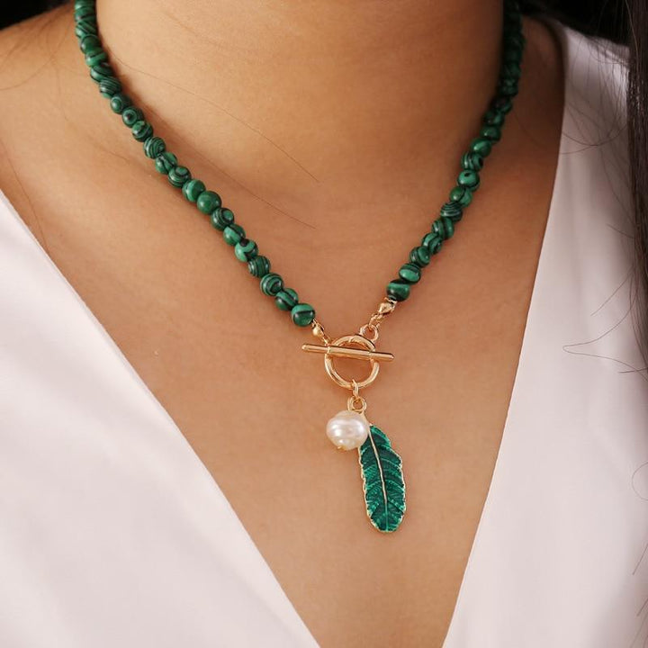 Malachite Natural Aura Necklace – Thalina