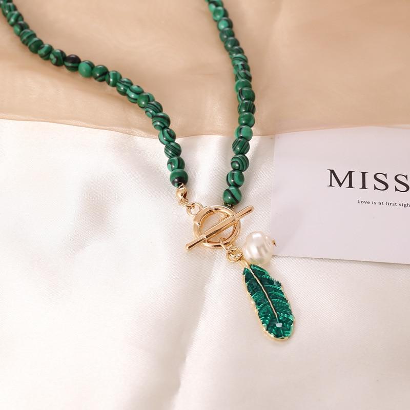 Malachite Natural Aura Necklace – Thalina