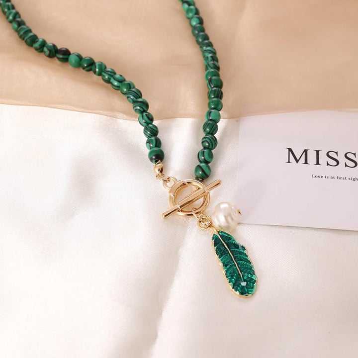 Malachite Natural Aura Necklace – Thalina