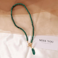 Malachite Natural Aura Necklace – Thalina