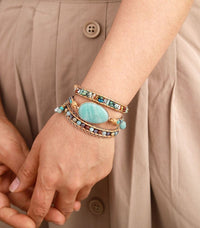 Amazonit Sea Blue Wrap Bracelet – Marina