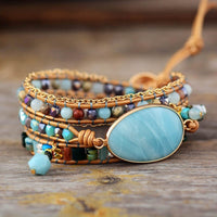 Amazonit Sea Blue Wrap Bracelet – Marina