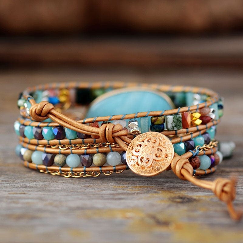 Amazonit Sea Blue Wrap Bracelet – Marina