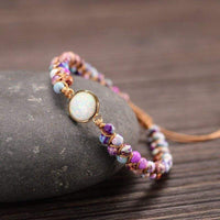 Amethyst-Opal Yoga Armband – Aurielle