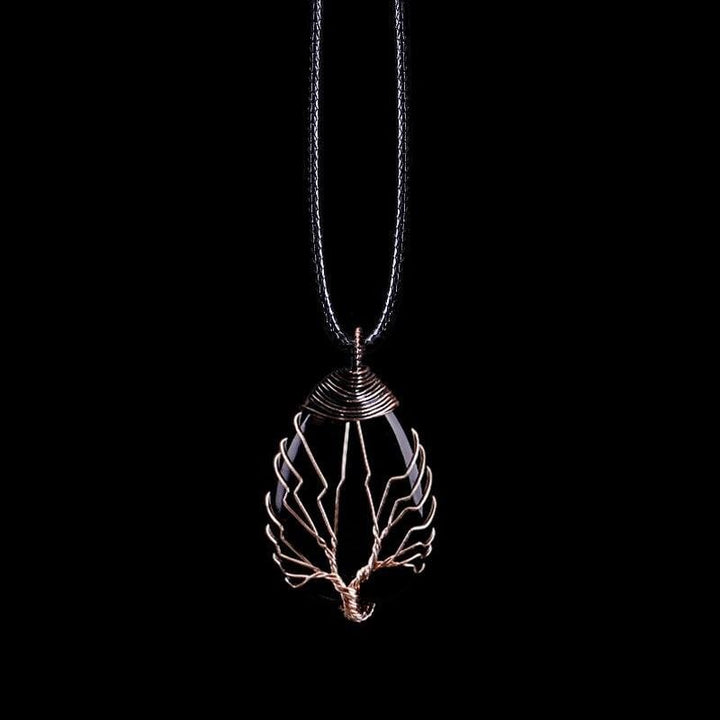 Black Obsidian Drop Necklace - Eryna