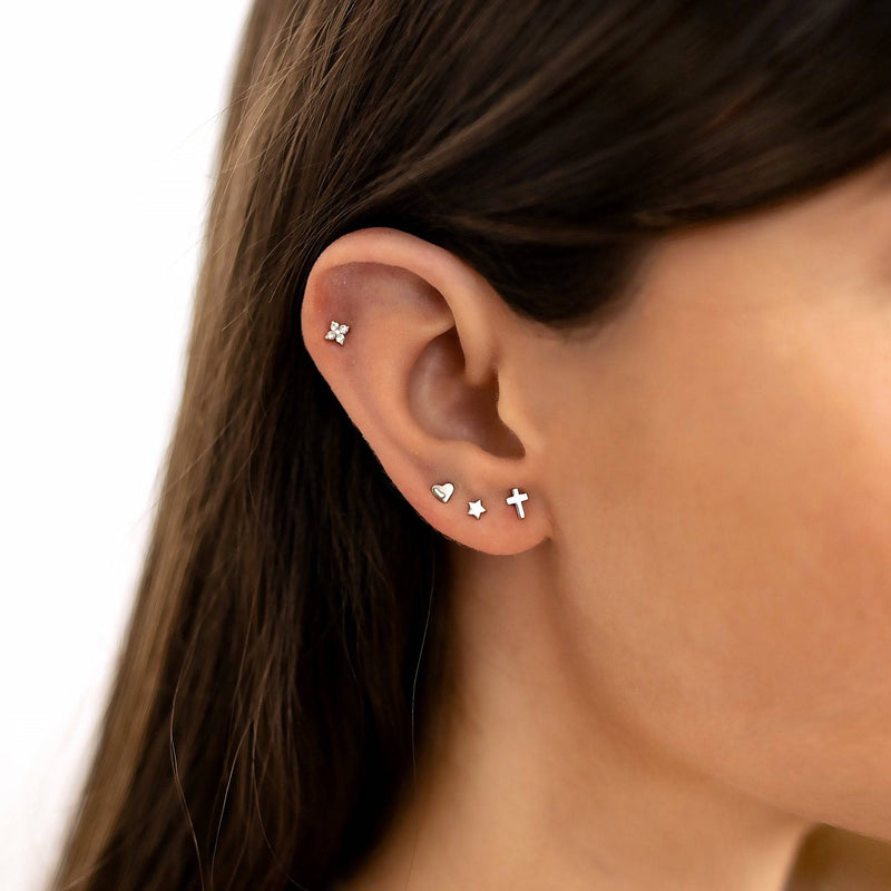 Subtle Cross Earrings – Lena