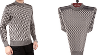 Herren-Pullover mit Karo-Strickmuster – Fabian