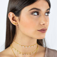 Flower-shaped Zirconia Earrings – Elise