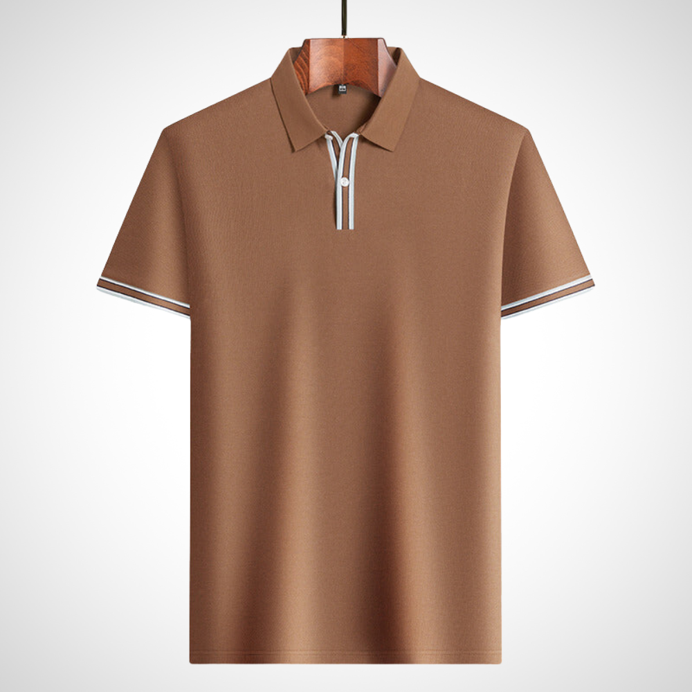 Klassisk kortermet poloshirt med kontrastdetaljer – Fabian