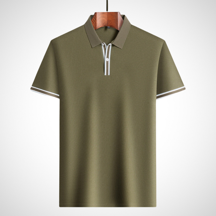 Klassisk kortermet poloshirt med kontrastdetaljer – Fabian