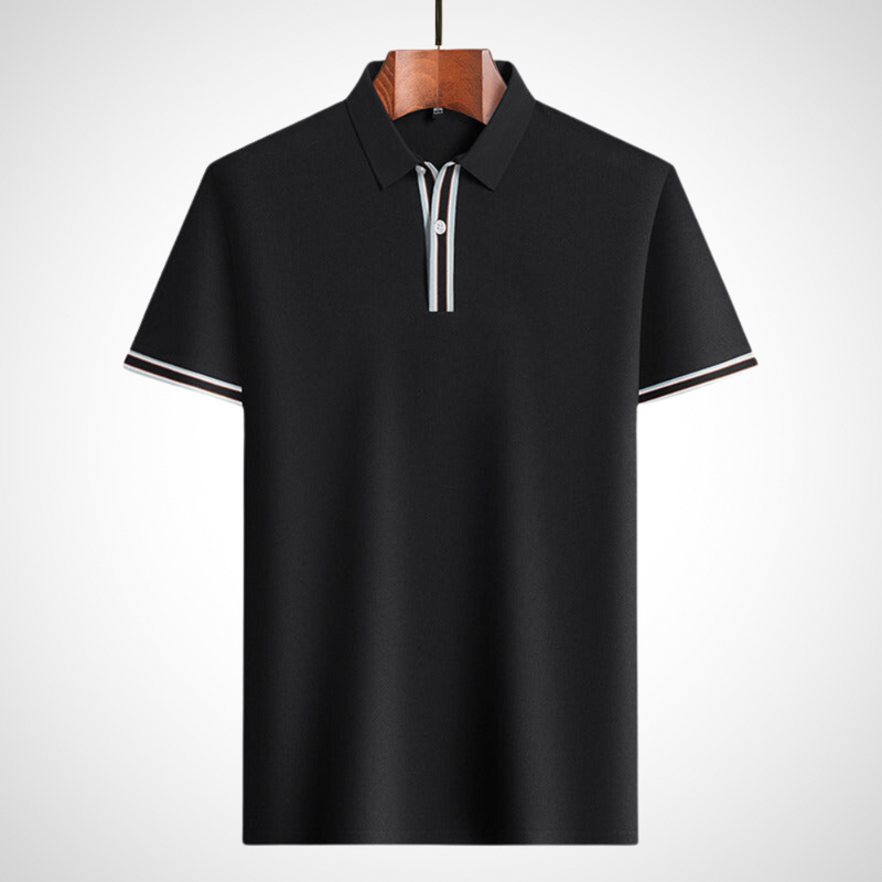 Klassisk kortermet poloshirt med kontrastdetaljer – Fabian
