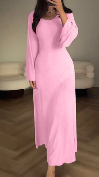 Elegant bodycon maxi dress with lacing – Valencia