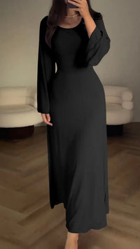 Elegant bodycon maxi dress with lacing – Valencia