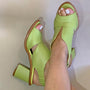Damen Ledersandalen mit Absatz & Komfortfußbett – Selina