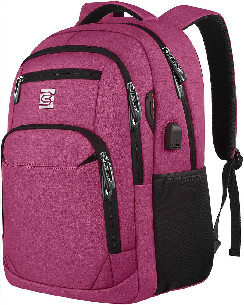 Slim anti-theft laptop backpack with USB charging port