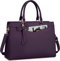 Waterproof PU Leather Laptop Bag with Multifunctional Design for Women