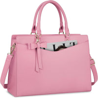 Waterproof PU Leather Laptop Bag with Multifunctional Design for Women