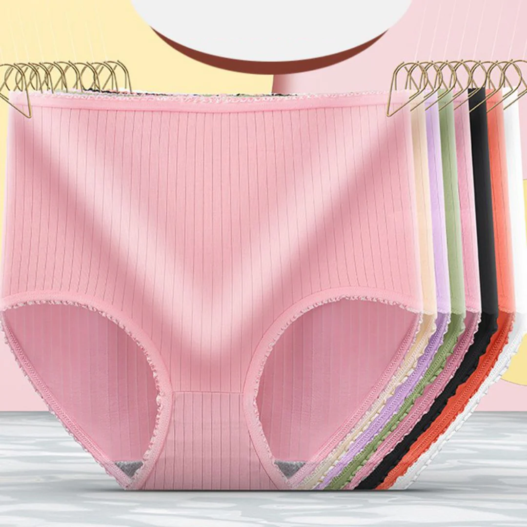 Leak-proof underwear with high waistband – Camille (8-pack)